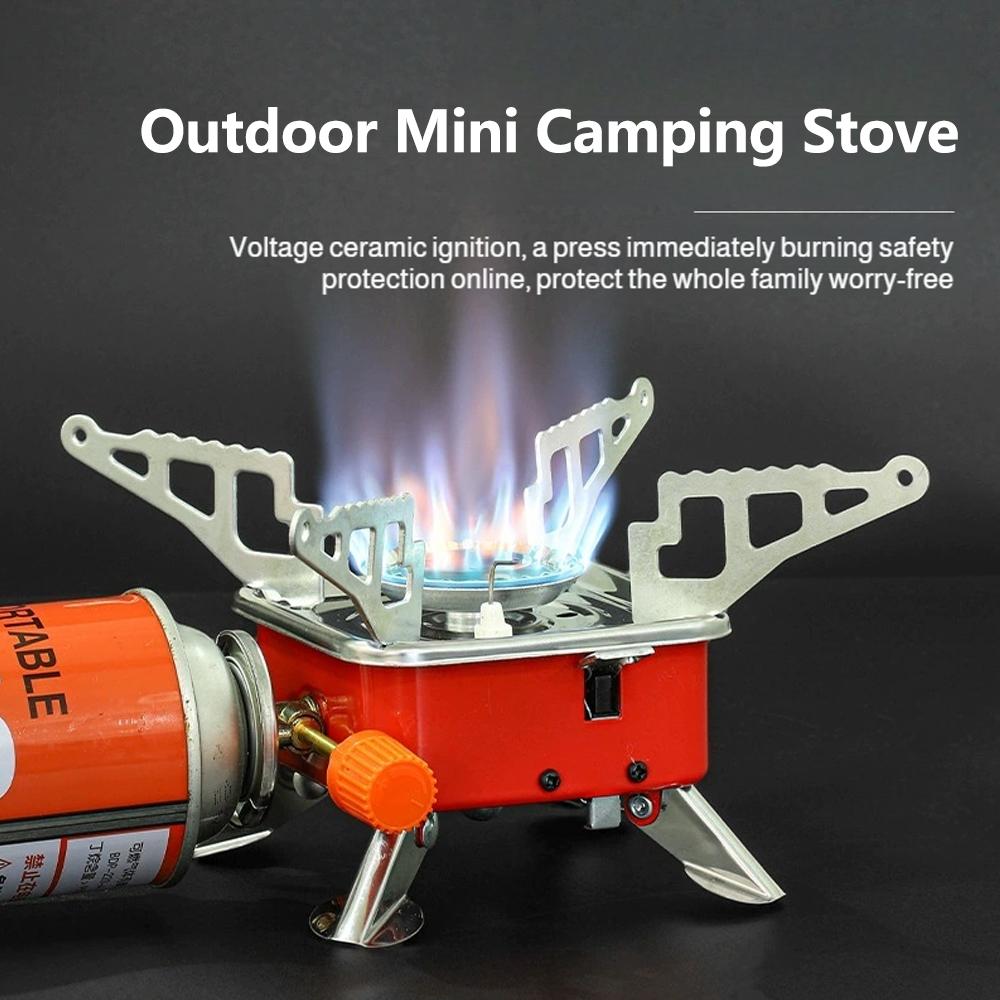 Camping Cooking Wood Stove - Portable Foldable Windproof Camping Gas Stove