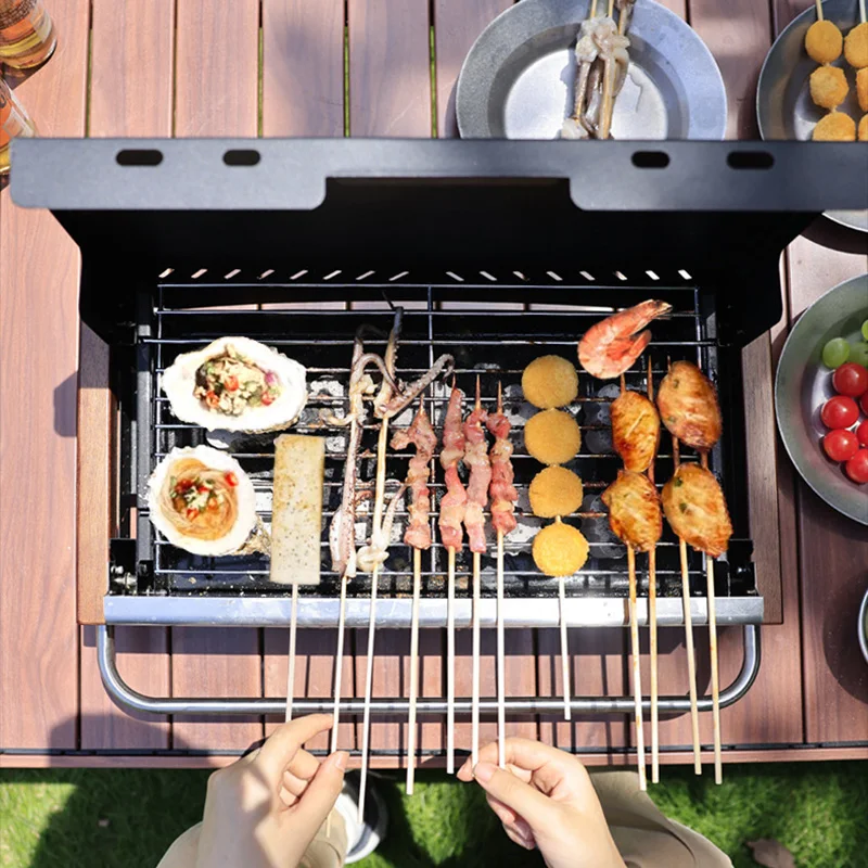 Camping Cooking Requirements - Lightweight Folding Charcoal Grill Metal Grill