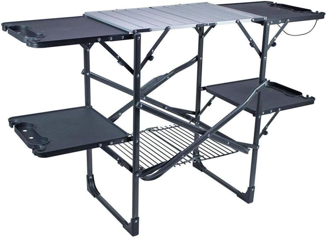 Camping Cooking Table - Slim Fold Portable Camping Kitchen Table
