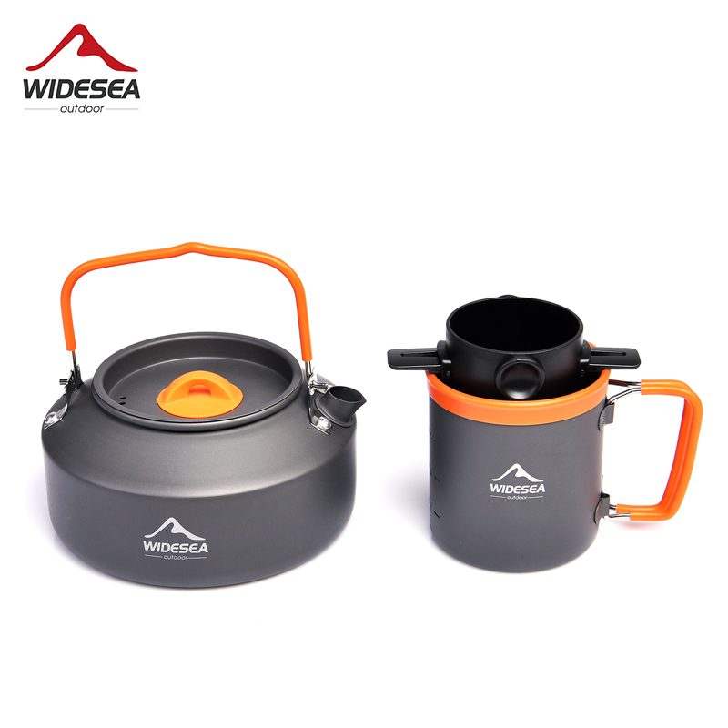 Camping Cooking Set With Kettle - Widesea Cắm Trại Cà Phê Bộ
