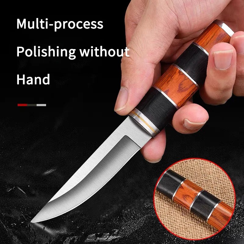 Camping Cooking Knife With Sheath - Premium Stainless Steel BBQ Knife with