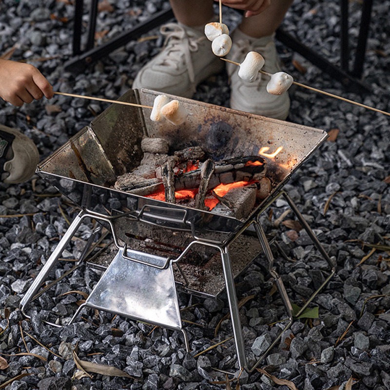 Camping Cooking Electric - Portable Campfire Fire Pit BBQ Grill