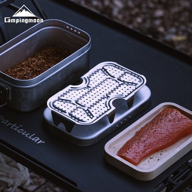 Camping Cooking Disc - CAMPINGMOON Outdoor Camping Aluminum Lunch Box
