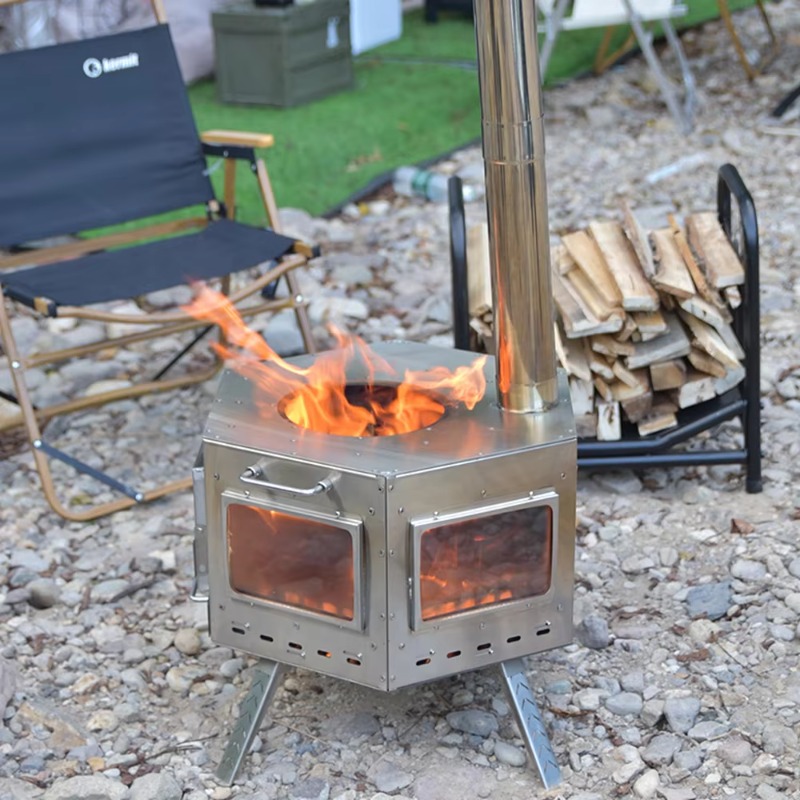 Camping Cooking Wood Stove - 【Popular】Folding Multipurpose Portable Stainless Steel 15L