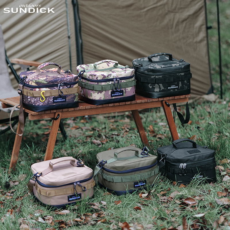 Camping Cooking Organizer - 1 Black/Brown/Army Green/Camo Optional Camping Insulated