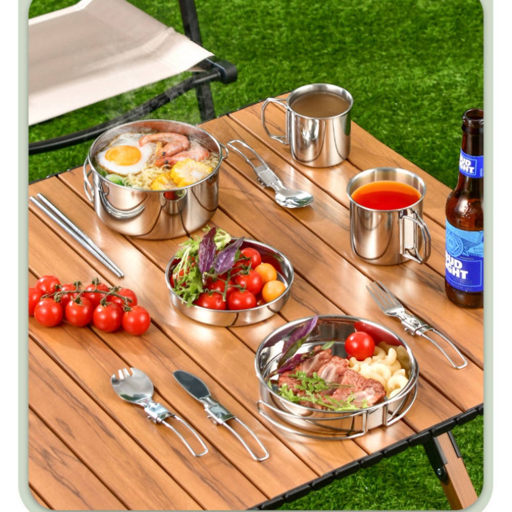 12PCS Adventure Camp Cook Set  - đánh giá và giá Camping Cooking Pots And Pans Set