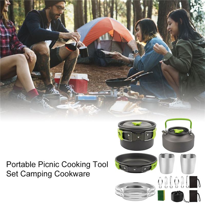 【BUYERS】Camping Cookware Porta - đánh giá và giá Camping Cooking Pots And Pans Set