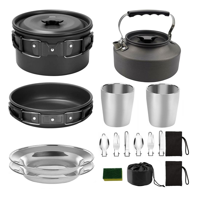 【BUYERS】Camping Cookware Porta - đánh giá và giá Camping Cooking Pots And Pans Set