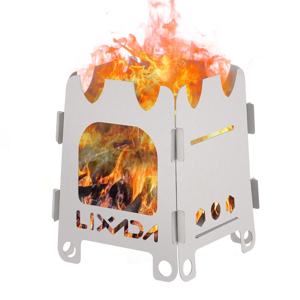 Lixada Titanium/Stainless stee - đánh giá và giá Camping Cooking Wood Stove