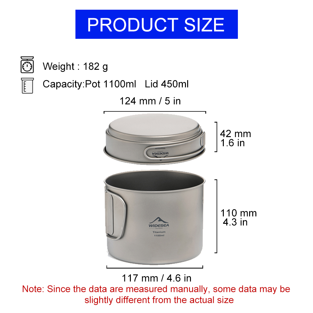 Widesea Ultralight Titanium Ca - đánh giá và giá Mess Kit Titanium