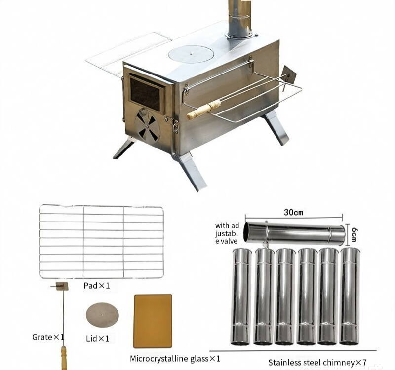 Camping wood stove stainless s - đánh giá và giá Camping Cooking Wood Stove
