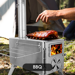 Camping wood stove stainless s - đánh giá và giá Camping Cooking Wood Stove