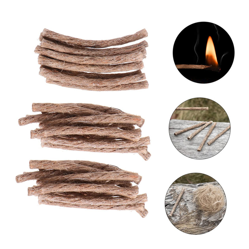 12/24Pcs Survival Wick Hemp Co - đánh giá và giá Camping Cooking Wood Stove