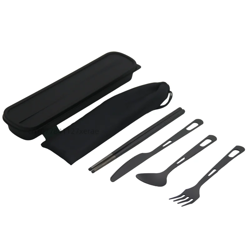 Pure Titanium Black Tableware  - đánh giá và giá Camping Cooking Set For 4