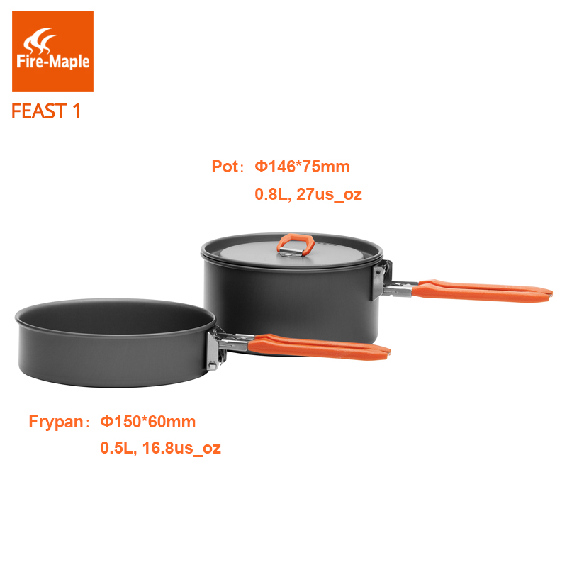 Lửa Maple Bữa Tiệc 1 Ngoài Trờ - đánh giá và giá Camping Cooking Pots And Pans Set