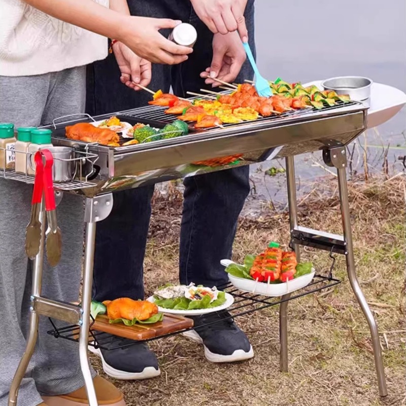 Stainless Steel Barbecue Grill - đánh giá và giá Camping Cooking Requirements