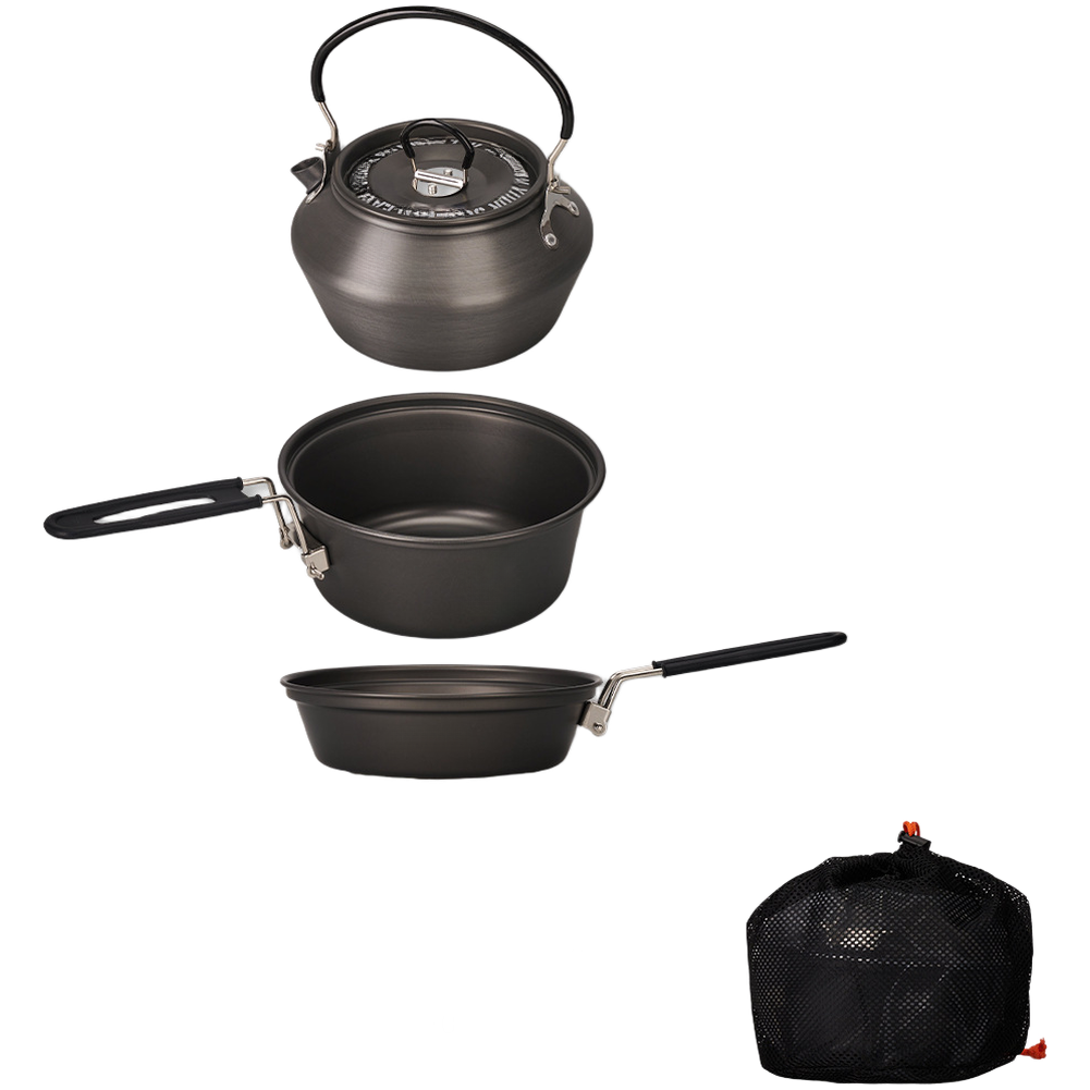 Lightweight Aluminum Alloy Cam - đánh giá và giá Camping Cooking Set With Kettle