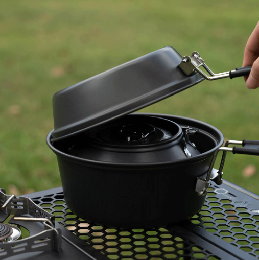 Lightweight Aluminum Alloy Cam - đánh giá và giá Camping Cooking Set With Kettle