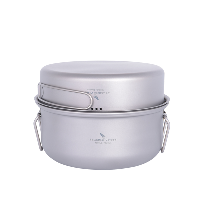 Boundless Voyage Titanium Stea - đánh giá và giá Camping Cooking Pots And Pans Set