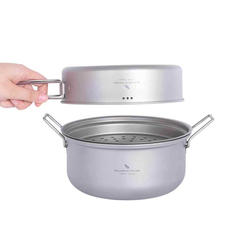 Boundless Voyage Titanium Stea - đánh giá và giá Camping Cooking Pots And Pans Set