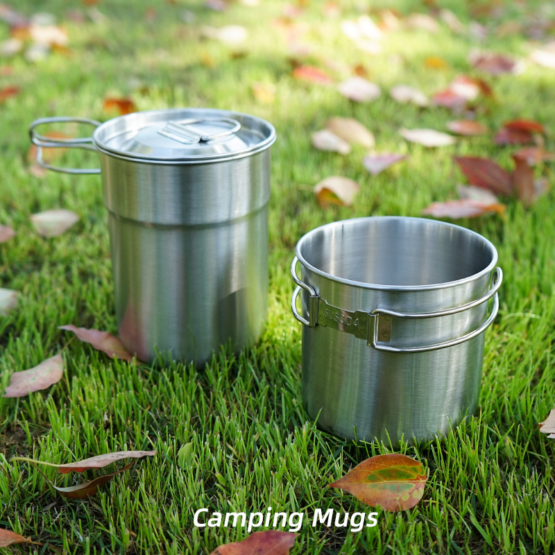 2Pcs/Set Camping Kettle Stainl - đánh giá và giá Camping Cooking Set With Kettle
