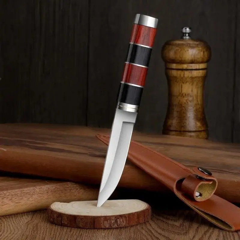 Premium Stainless Steel BBQ Kn - đánh giá và giá Camping Cooking Knife With Sheath
