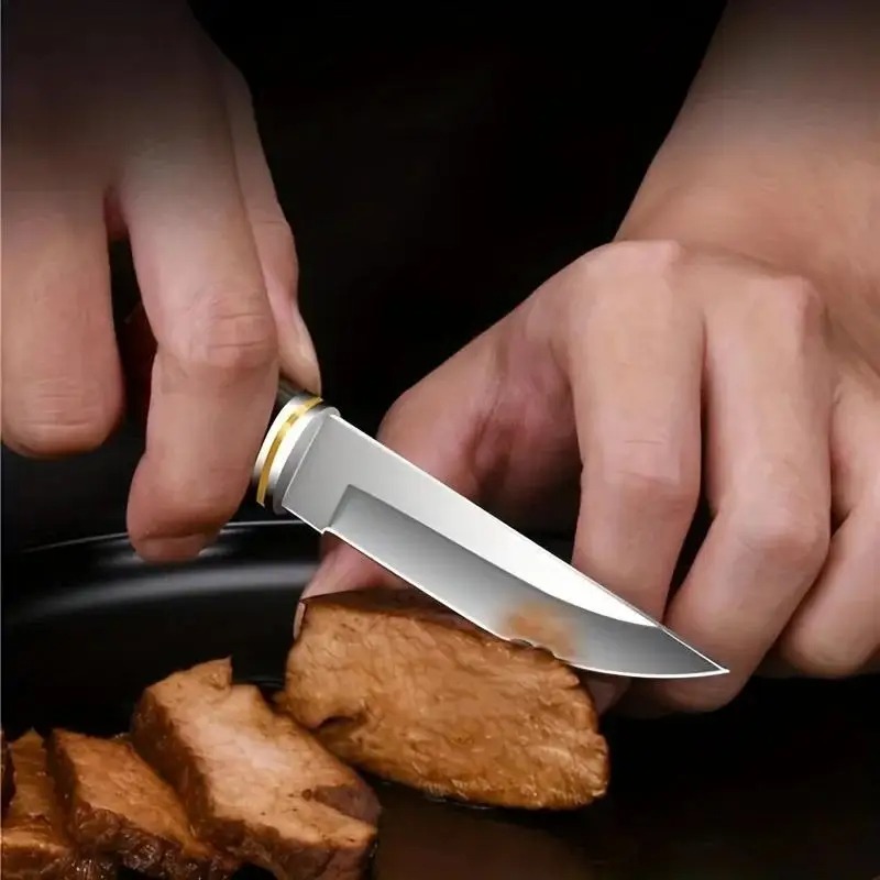 Premium Stainless Steel BBQ Kn - đánh giá và giá Camping Cooking Knife With Sheath