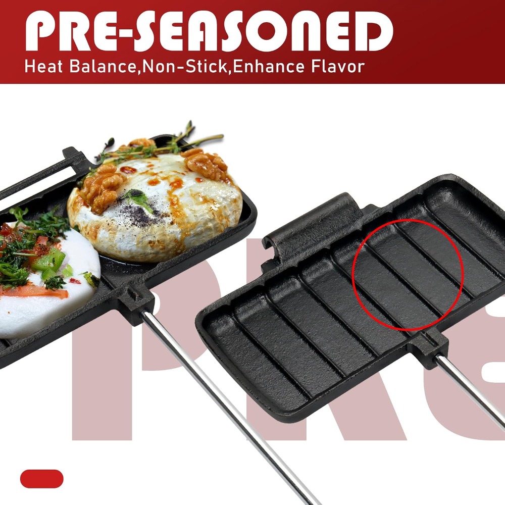 Double Pie Irons for Camping C - đánh giá và giá Camping Cooking Cast Iron