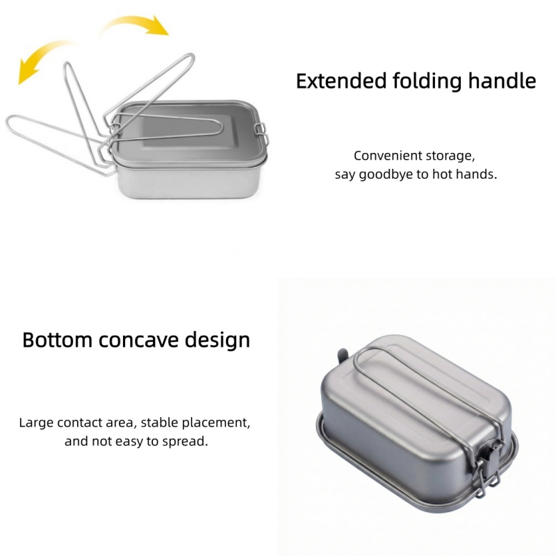 Titanium Lunch Box with Lid an - đánh giá và giá Mess Kit Titanium