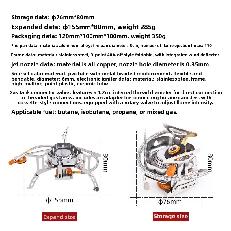 Split-type portable windproof  - đánh giá và giá Camping Cooking Gas Canister