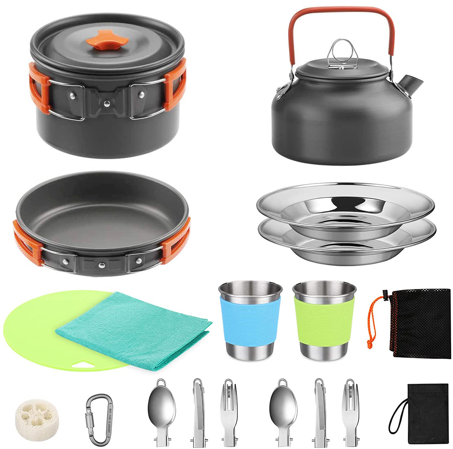 Complete 2-3 Person Camping Co - đánh giá và giá Camping Cooking Set With Kettle