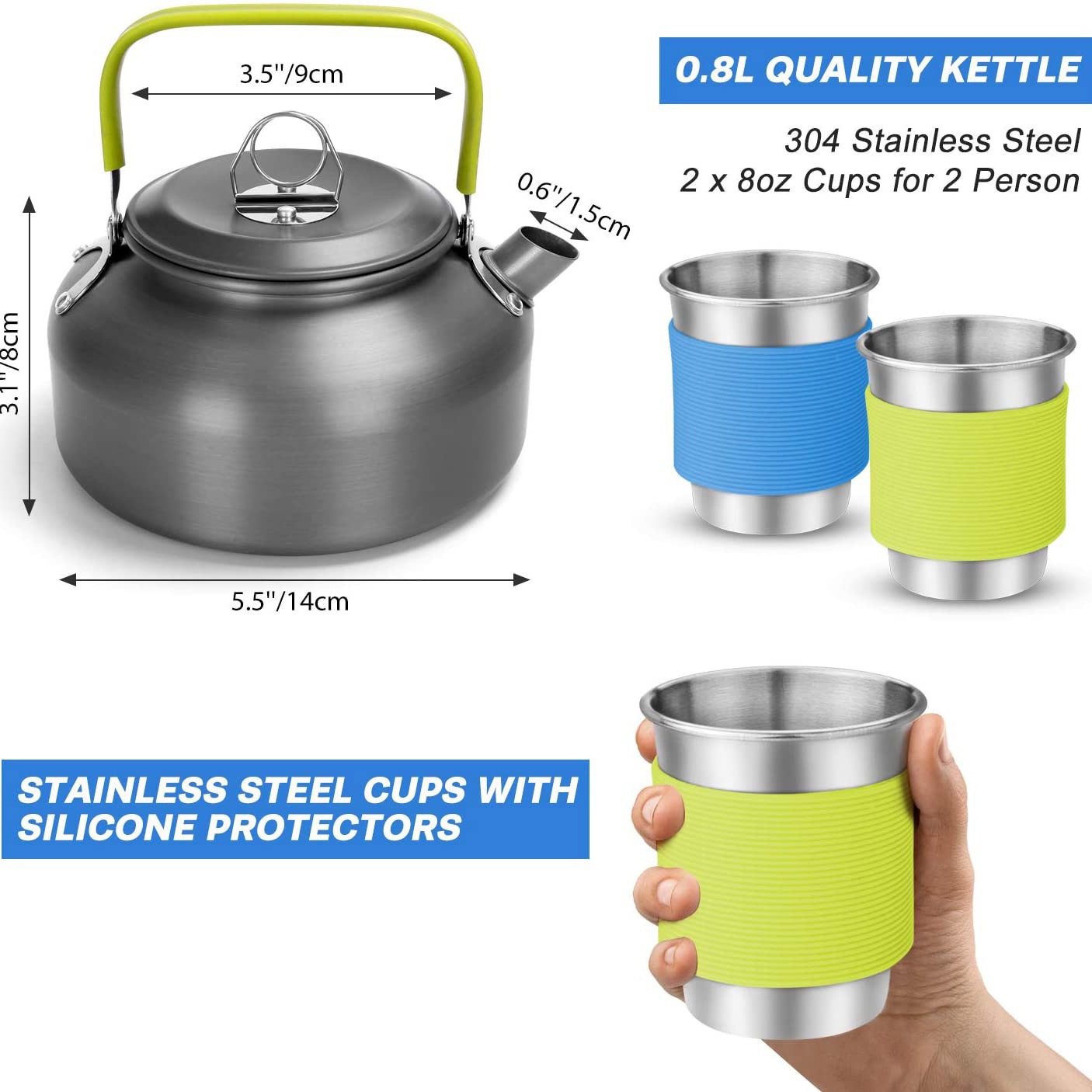 Complete 2-3 Person Camping Co - đánh giá và giá Camping Cooking Set With Kettle