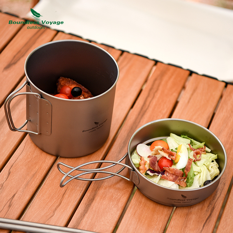 Pure Titanium Folding Handle P - đánh giá và giá Camping Cooking Pots And Pans Set