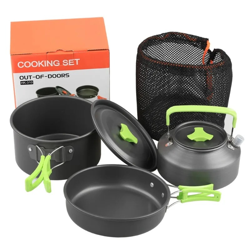Camping Cooking Set, Outdoor K - đánh giá và giá Camping Cooking Set With Kettle