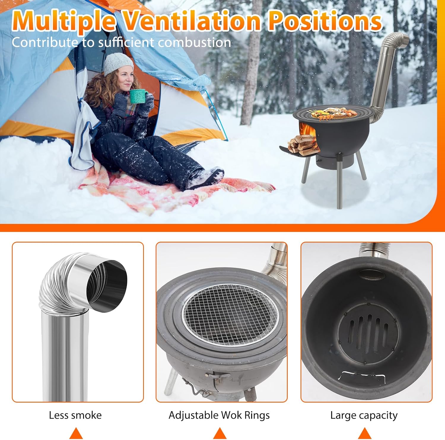 Portable Wood Burning Rocket S - đánh giá và giá Camping Cooking Wood Stove