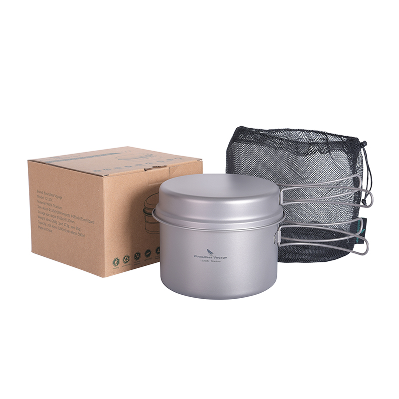 Boundless Voyage Titanium Pot  - đánh giá và giá Camping Cooking Pots And Pans Set