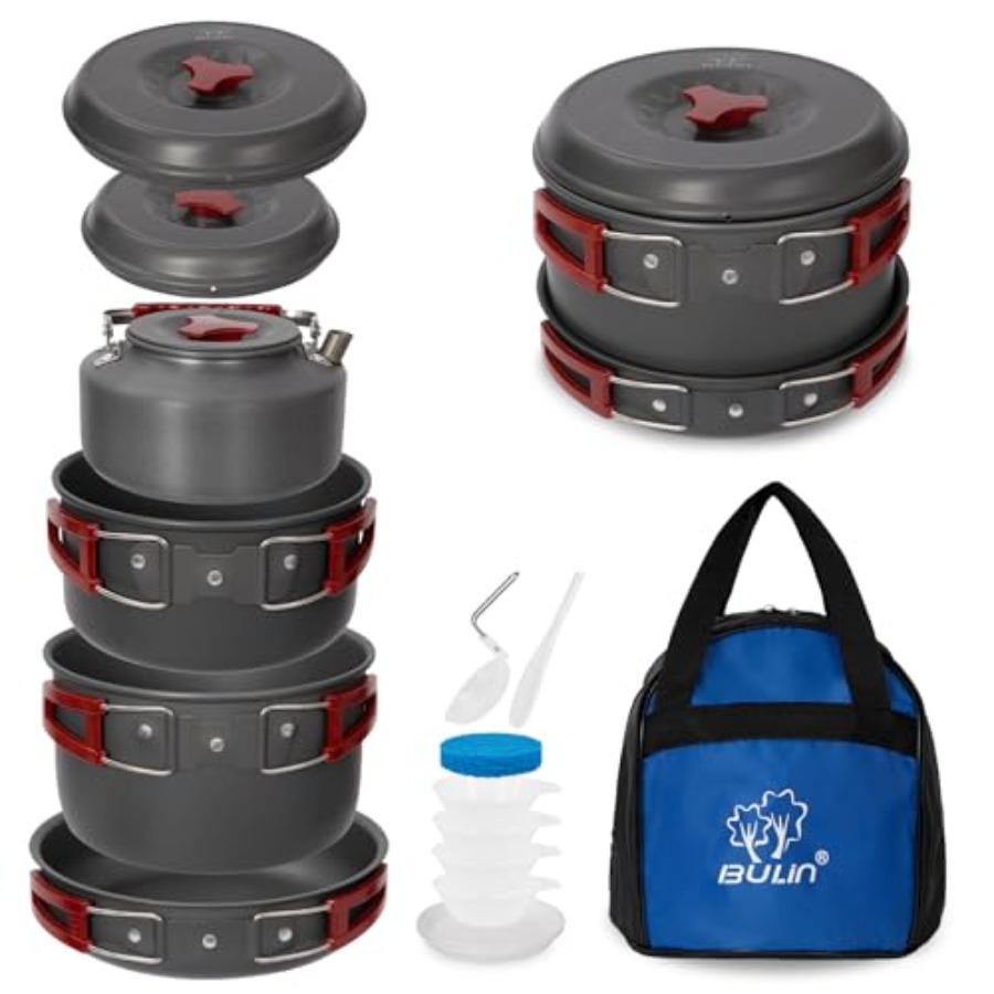 24//11/8/4 Camping Cookware Me - đánh giá và giá Camping Cooking Set For 4