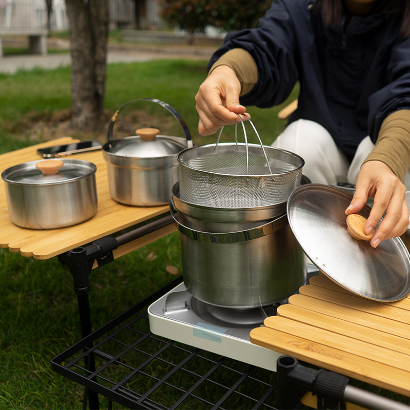 NOBANA Newest Outdoor Stainles - đánh giá và giá Camping Cooking Wok