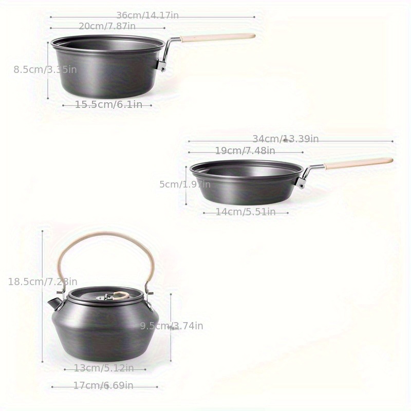 Outdoor Teapot Set Pot Camping - đánh giá và giá Camping Cooking Set With Kettle