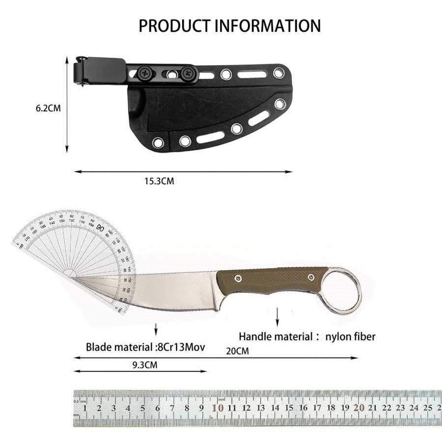 1PC High-quality Outdoor Campi - đánh giá và giá Camping Cooking Knife With Sheath
