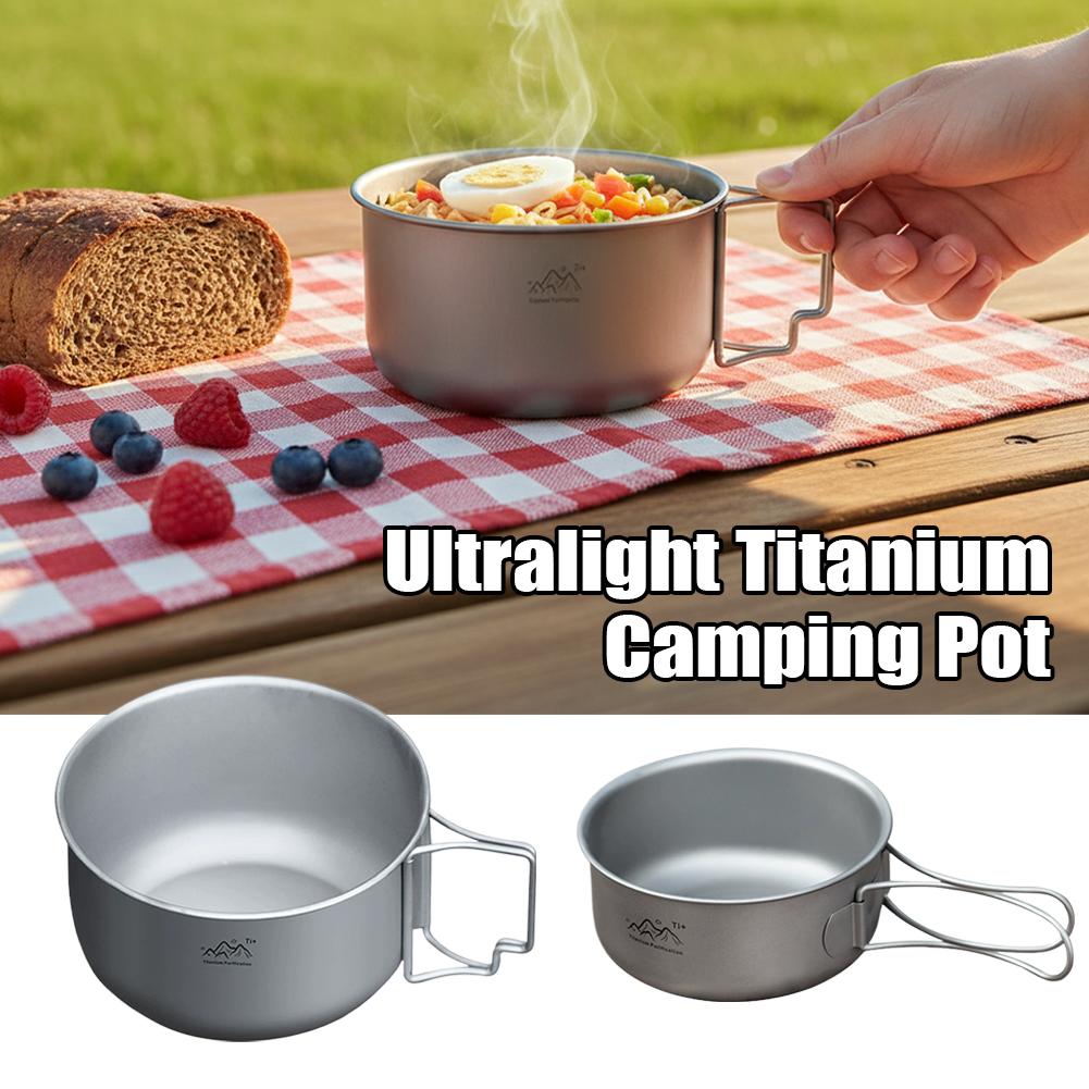 Outdoor Camping Foldable Porta - đánh giá và giá Mess Kit Titanium