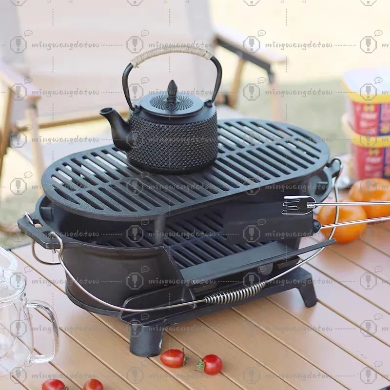 Cast Iron Charcoal Grill Non C - đánh giá và giá Camping Cooking Cast Iron