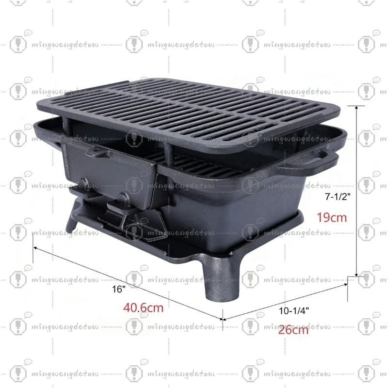 Cast Iron Charcoal Grill Non C - đánh giá và giá Camping Cooking Cast Iron