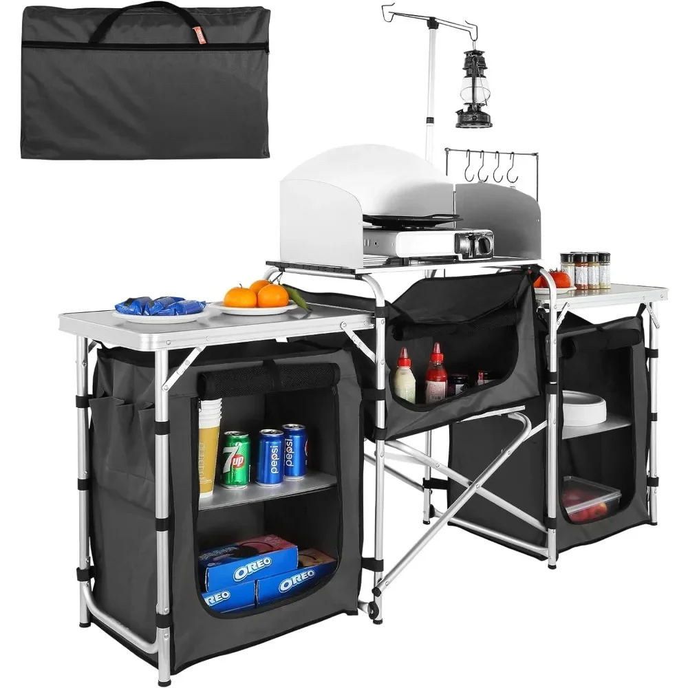 A Camping Kitchen Table, Foldi - đánh giá và giá Camping Cooking Cupboard