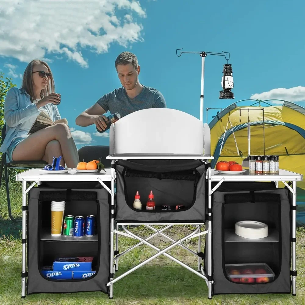 A Camping Kitchen Table, Foldi - đánh giá và giá Camping Cooking Cupboard