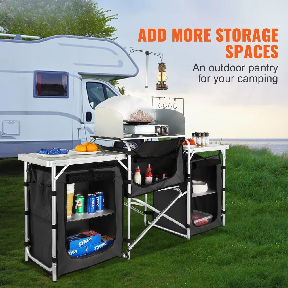 A Camping Kitchen Table, Foldi - đánh giá và giá Camping Cooking Cupboard