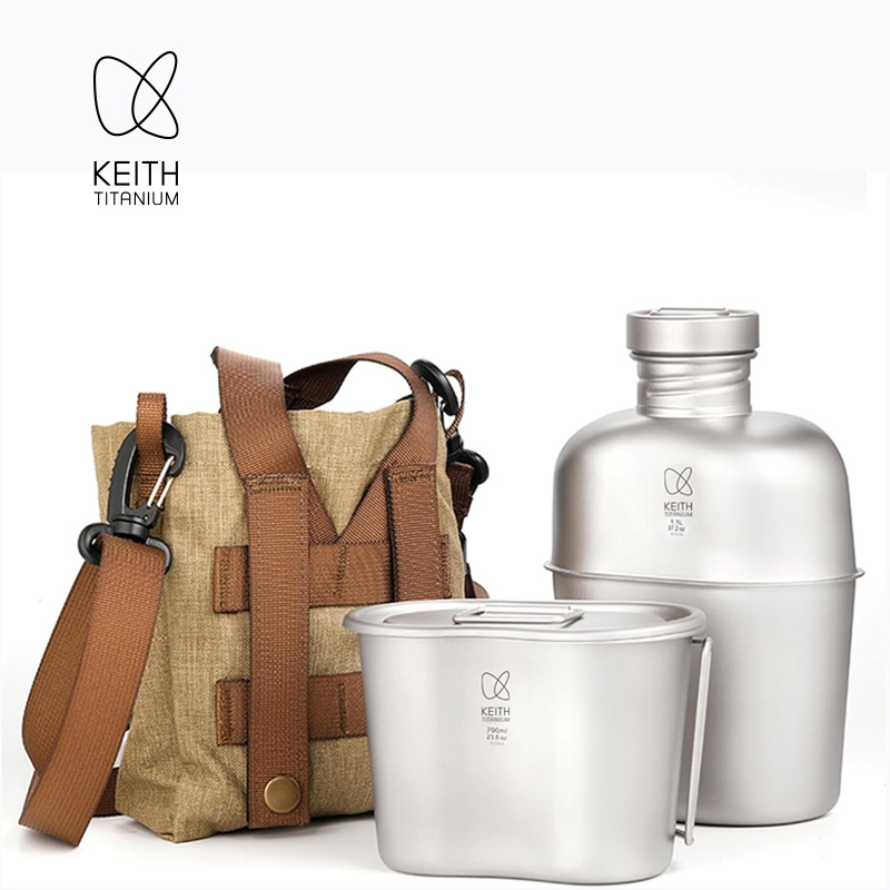 KEITH  Pure Titanium Canteen M - đánh giá và giá Mess Kit Titanium