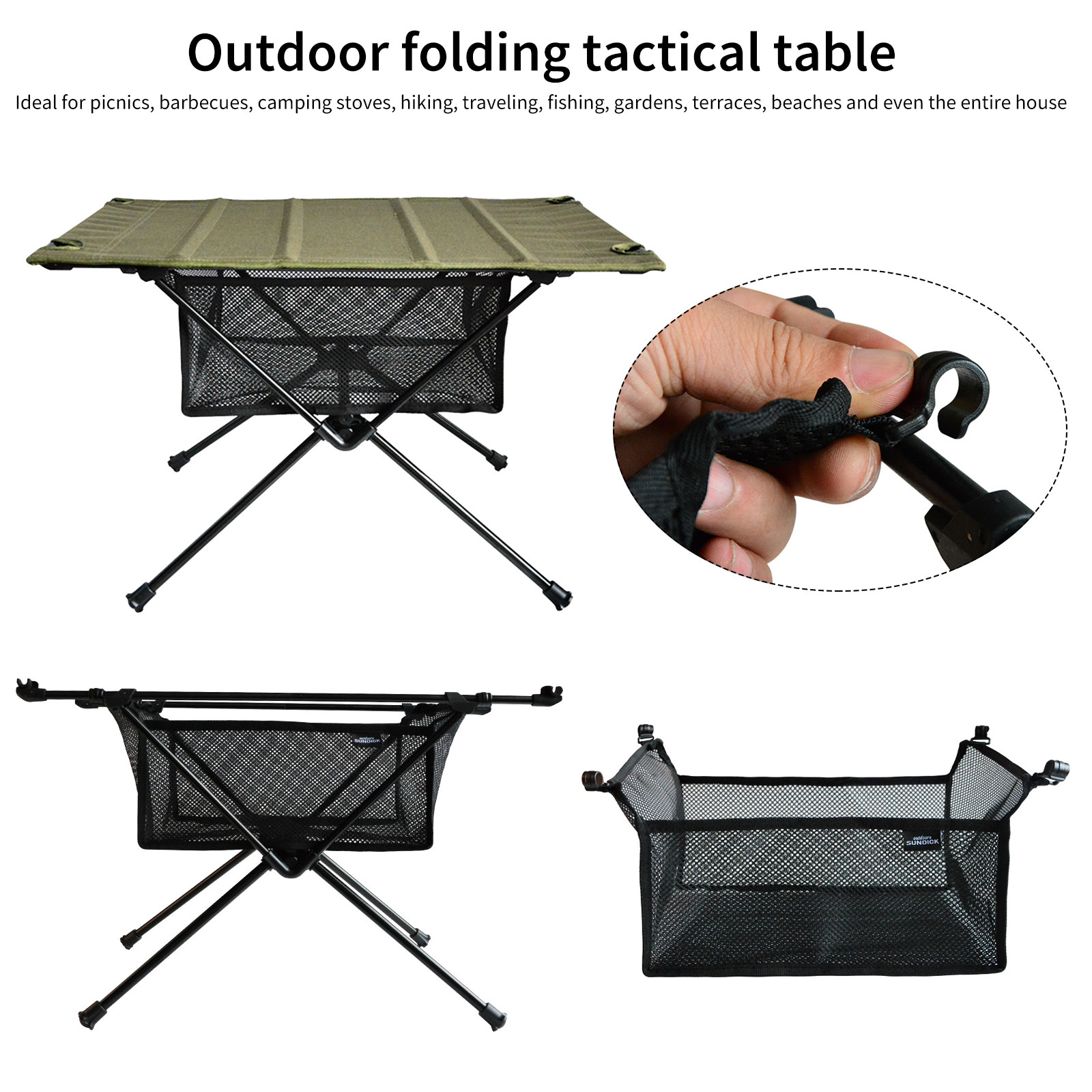 Mesh Basket Organizer Camping  - đánh giá và giá Camping Cooking Table Foldable