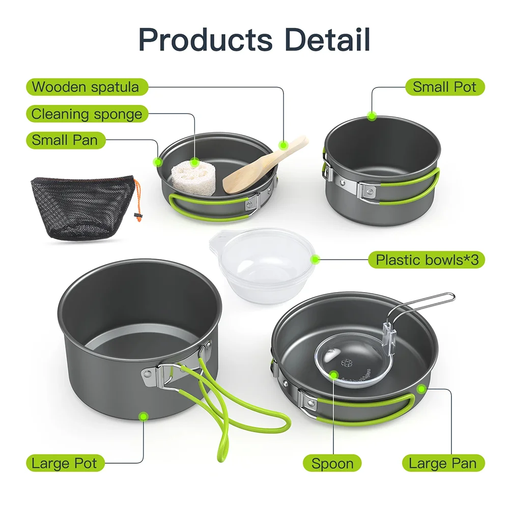 Outdoor Cooking Camping Utensi - đánh giá và giá Camping Cooking Set For 4