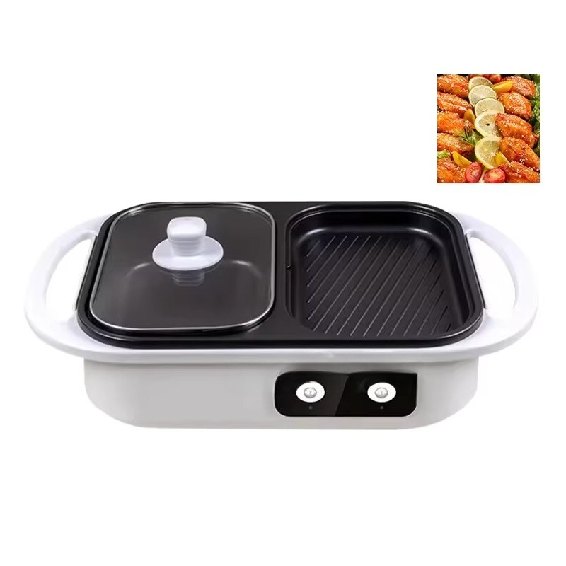 Non-stick barbecue hot pot mul - đánh giá và giá Camping Cooking Electric